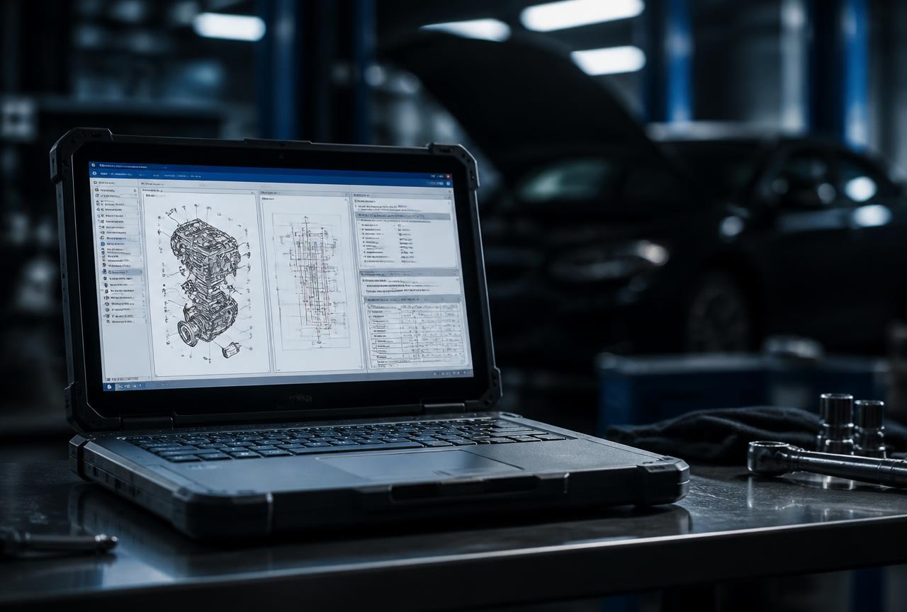 Stanowisko diagnostyczne z bazą danych serwisowych BMW